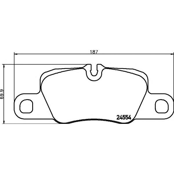 REAR BRAKE PAD SET PORSCHE PANAMERA 2010 - 97035294902 ( TEXTAR BRAND ) V6 - V8