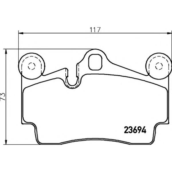 REAR BRAKE PAD SET 7L0698451H ( MASTER SPORTBRAND ) V6 - V8