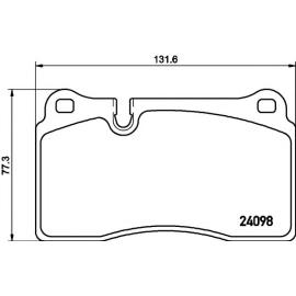 FRONT BRAKE PAD SET VOLKSWAGEN 7L6698151J ( MASTER SPORT BRAND ) - V6