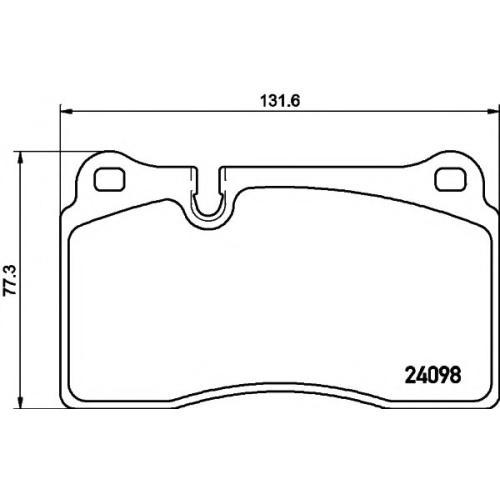 FRONT BRAKE PAD SET VOLKSWAGEN 7L6698151J ( MASTER SPORT BRAND ) - V6