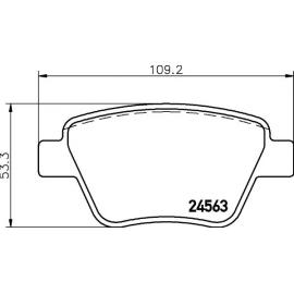 REAR BRAKE PAD SET 5K0698451A ( MASTER SPORT BRAND )