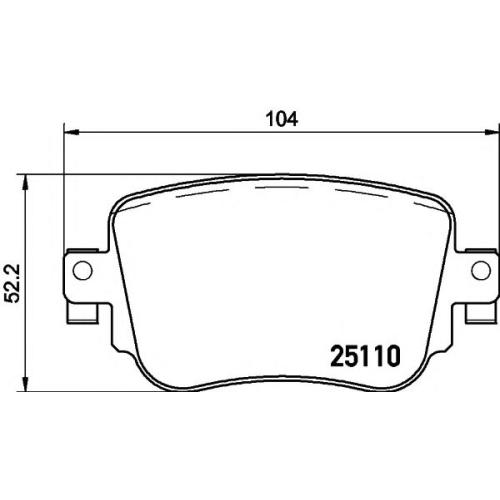 REAR BRAKE PAD SET 5Q0698451F ( MASTER SPORTBRAND ) USA TIP