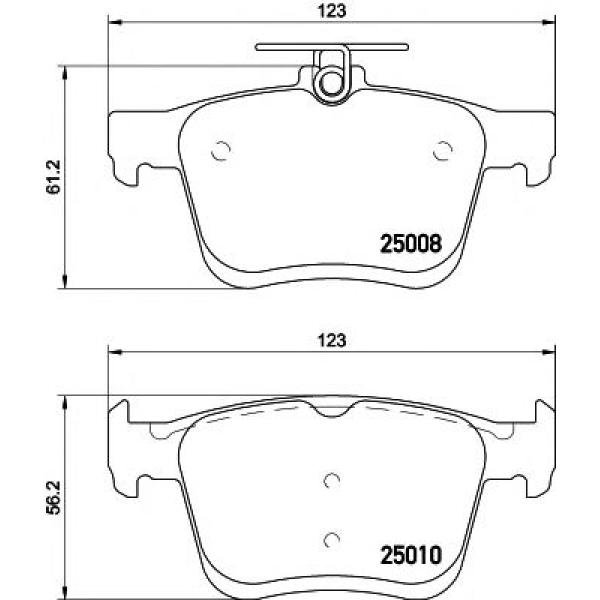 REAR BRAKE PAD SET 5Q0698451C ( MASTER SPORT BRAND )