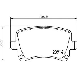 REAR BRAKE PAD SET GOLF 2003 1K0698451D ( TEXTAR BRAND )