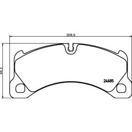 FRONT BRAKE PAD SET  95B698151E  ( MASTER SPOR BRAND ) - V6 - 3.6