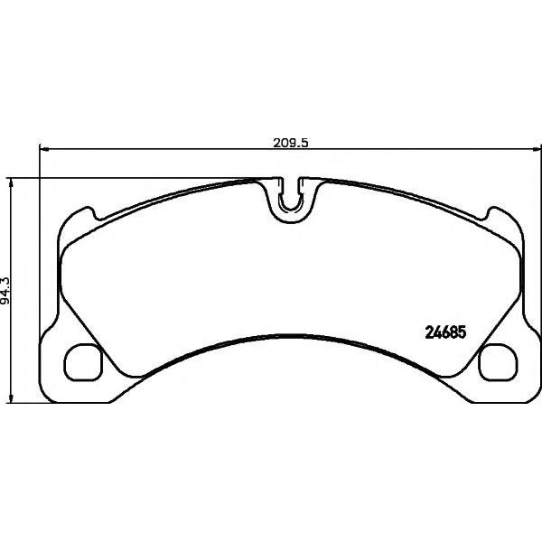 FRONT BRAKE PAD SET  95B698151E  ( MASTER SPOR BRAND ) - V6 - 3.6