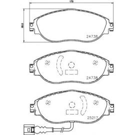 FRONT BRAKE PAD SET 8V0698151C ( MASTER SPORT BRAND ) GTI - R