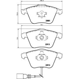 FRONT BRAKE PAD SET GOLF 2006 1K0698151B ( TEXTAR BRAND ) R32 - V6