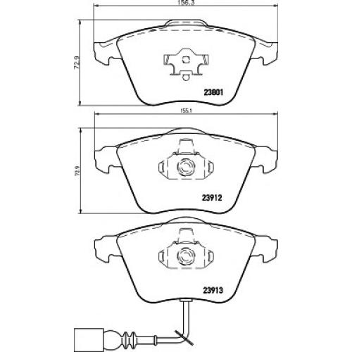 FRONT BRAKE PAD SET GOLF 2006 1K0698151B ( TEXTAR BRAND ) R32 - V6