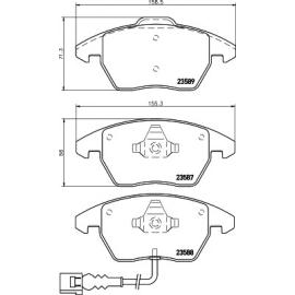 FRONT BRAKE PAD SET 5K0698151 ( MASTER SPORT BRAND ) - 1.8 - 2.0 -2.5 - 1.4T