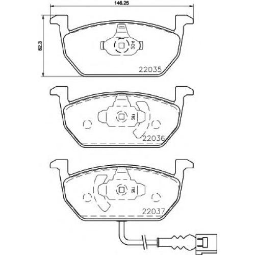 FRONT BRAKE PAD SET 5Q0698151C ( MASTER SPORT BRAND ) 1.4T