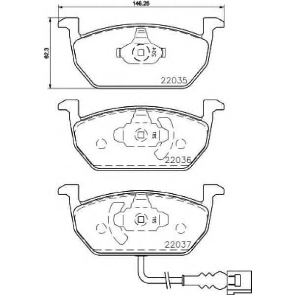 FRONT BRAKE PAD SET 5Q0698151C ( MASTER SPORT BRAND ) 1.4T