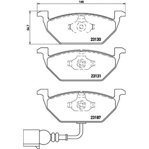 FRONT BRAKE PAD SET 1J0698151E ( MASTER SPORT BRAND ) - 1.6 - 2.0