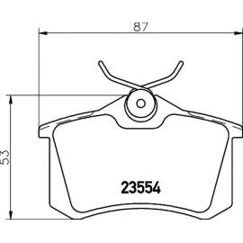 REAR BRAKE PAD SET VOLKSWAGEN 1J0698451P ( MASTER SPORT BRAND )