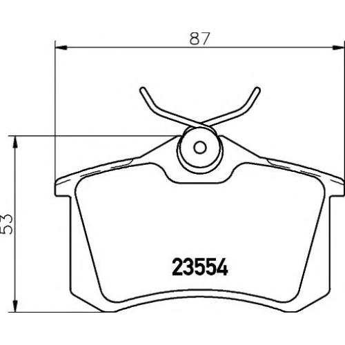 REAR BRAKE PAD SET VOLKSWAGEN 1J0698451P ( MASTER SPORT BRAND )