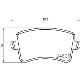 REAR BRAKE PAD SET AUDI Q5 2009 8K0698451A ( MASTER SPORT BRAND )