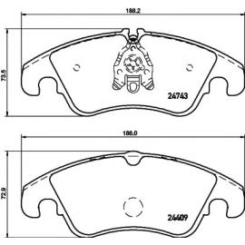 FRONT BRAKE PAD SET 8K0698151L ( MASTER SPORT BRAND )