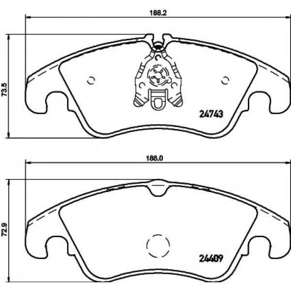 FRONT BRAKE PAD SET 8K0698151L ( MASTER SPORT BRAND )