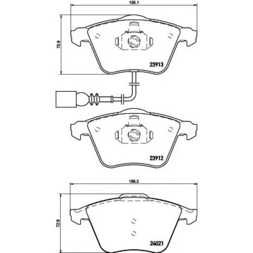 FRONT BRAKE PAD SET AUDI A4 2008 8K0698151F ( TEXTAR BRAND )