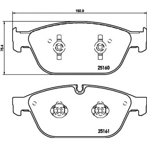 FRONT BRAKE PAD SET 4H0698151H ( MASTER SPORT BRAND ) - V8