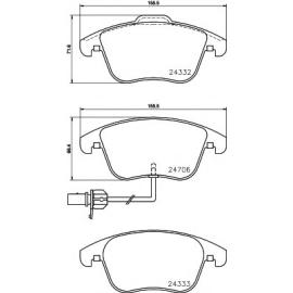 FRONT BRAKE PAD SET AUDI A4 2008 8K0698151A ( TEXTER BRAND )