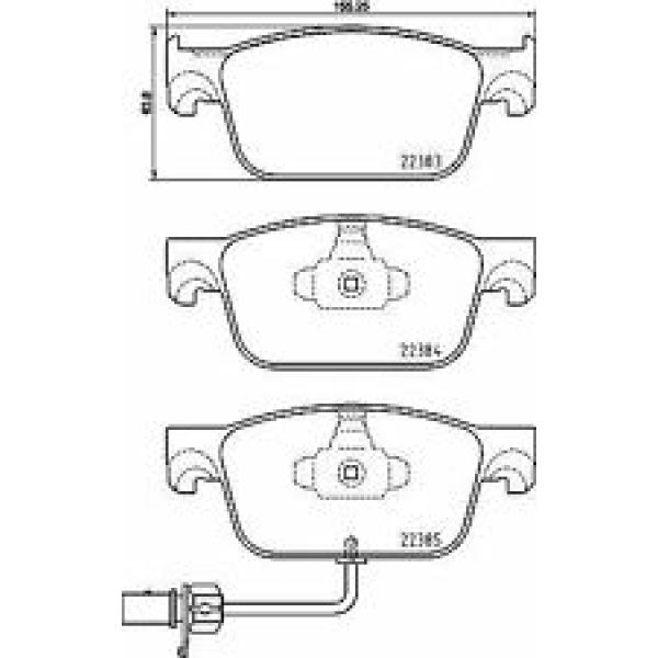 FRONT BRAKE PAD SET AUDI 8W0698151K ( MASTER SPORT BRAND )