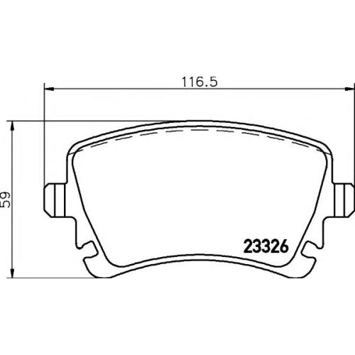 REAR BRAKE PAD SET 7H0698451 ( MASTER SPORT BRAND )