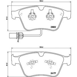 FRONT BRAKE PAD SET BENTLEY 2004 GT 3W0698151P ( TEXTER BRAND ) V8