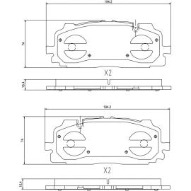 FRONT BRAKE PAD SET AUDI Q7 2016 4M0698151M( REMSA BRAND ) - V6