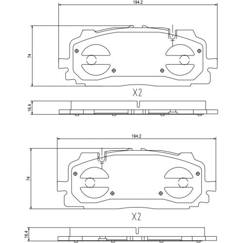 FRONT BRAKE PAD SET AUDI Q7 2016 4M0698151M( REMSA BRAND ) - V6