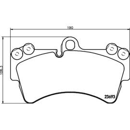 FRONT BRAKE PAD SET 7L0698151P ( MASTER SPORT BRAND ) - V8