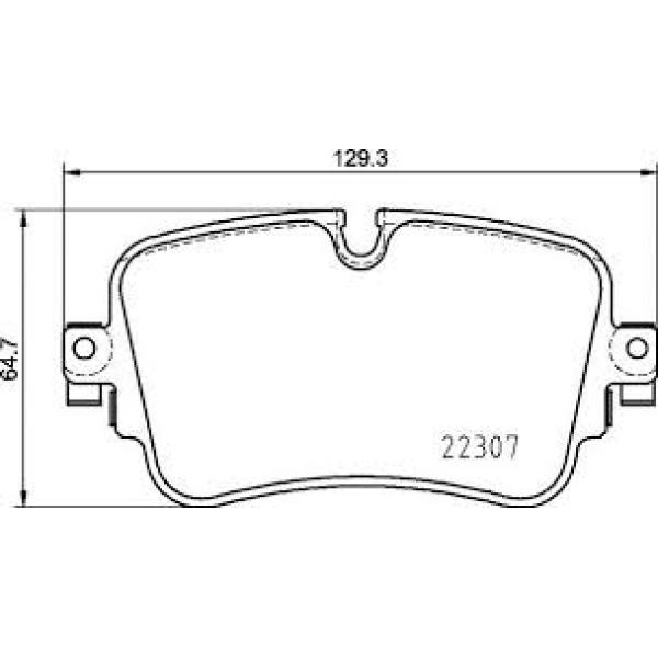 REAR BRAKE PAD SET AUDI Q7 2016 4M0698451F ( REMSA BRAND ) - V6