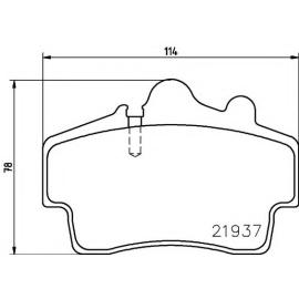 FRONT BRAKE PAD SET PORSCHE CAYMAN 2006 98735193903 ( TEXTER BRAND )