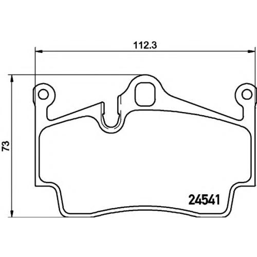 REAR BRAKE PAD SET PORSCHE CAYMAN 2006 98735293901 ( TEXTAR BRAND )