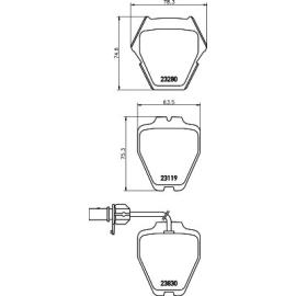 FRONT BRAKE PAD SET AUSI A6 1998 4B0698151B ( TEXTAR BRAND )