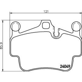 FRONT BRAKE PAD SET PORSCHE CAYMAN 2006 99735193905 ( TEXTAR BRAND )