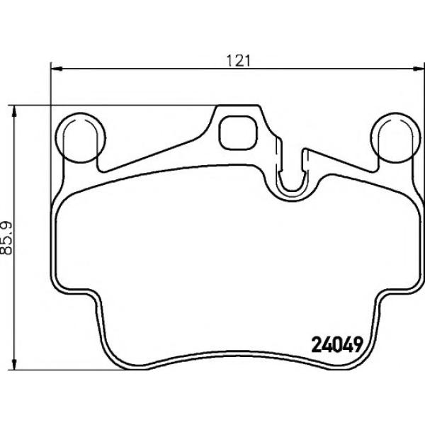 FRONT BRAKE PAD SET PORSCHE CAYMAN 2006 99735193905 ( TEXTAR BRAND )