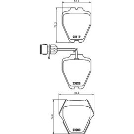 FRONT BRAKE PAD SET AUDI A8 2000 4D0698151S ( REMSA BRAND )