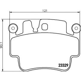 FRONT BRAKE PAD SET PORSCHE CARERRA 1998 99635294902 ( TRW BRAND )