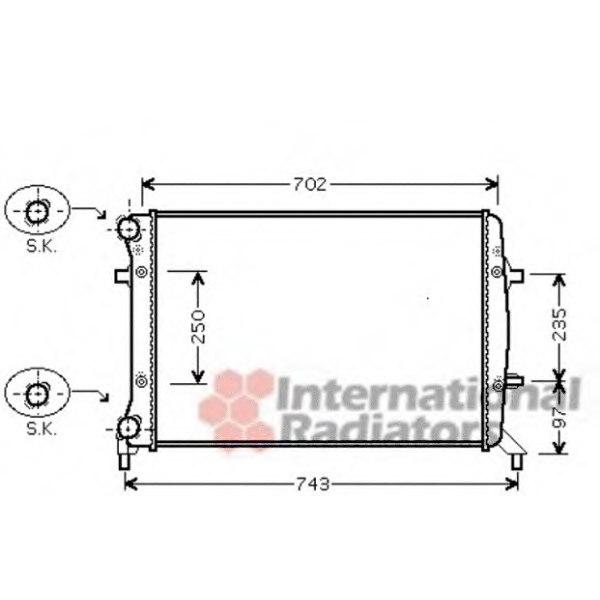 RADIATOR VOLKSWAGEN GOLF 2003 1K0121251CJ ( MADE IN CHINA ) - 1.6 - 2.0