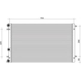 RADIATOR VOLKSWAGEN BEETEL 1999 1C0121253A ( MADE IN CHINA )