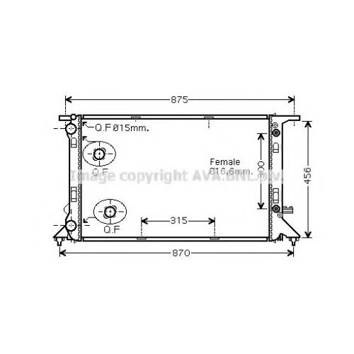 RADIATOR AUDI A4 2008 8K0121251AJ ( MADE IN CHINA ) - 1.8 - 2.0