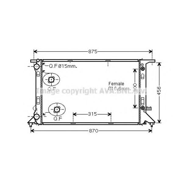 RADIATOR AUDI A4 2008 8K0121251AJ ( MADE IN CHINA ) - 1.8 - 2.0