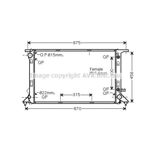 RADIATOR AUDI A4 2008 8K0121251AL ( MADE IN CHINA ) - V6