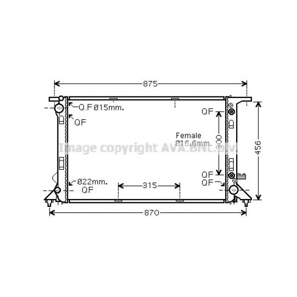 RADIATOR AUDI A4 2008 8K0121251AL ( MADE IN CHINA ) - V6