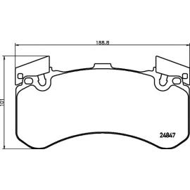 FRONT BRAKE PAD SET 4H0698151J ( MASTER SPORT BRAND ) - V12