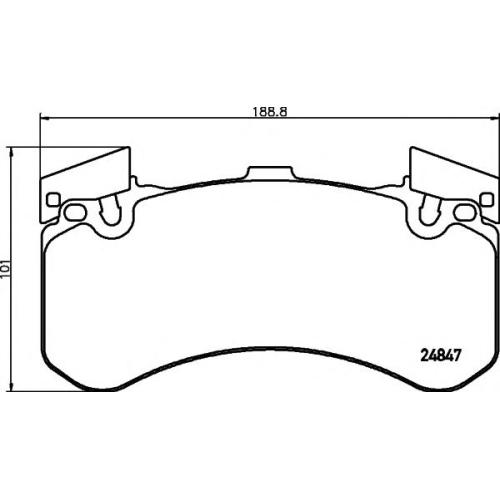 FRONT BRAKE PAD SET 4H0698151J ( MASTER SPORT BRAND ) - V12