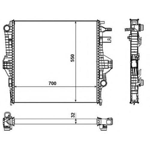 RADIATOR VOLKSWAGEN TOUAREG 2011 7P0121253A  ( MADE IN CHINA ) - V6  - V8