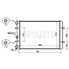 RADIATOR VOLKSWAGEN GOLF 1998 1J0121253N ( TOPRAN BARND ) GERMANY