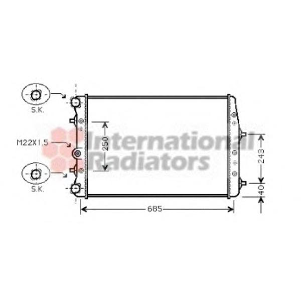 RADIATOR VOLKSWAGEN POLO 2003 6Q0121253Q( MADE IN CHINA ) -1.4 -16V